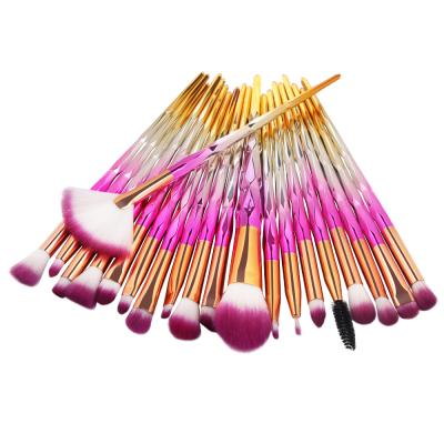 China Angular Blush Base 10PCS Professional Eyebrow Eyeliner Blush Concealer Brush Cosmetic Makeup Brush Set for sale