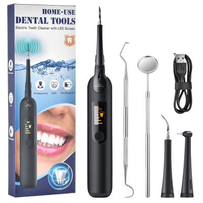 China Whitening Dental Household Electric Tartar Remover Rechargeable Ultrasonic Tooth Bleaching USB Tooth Remover for sale