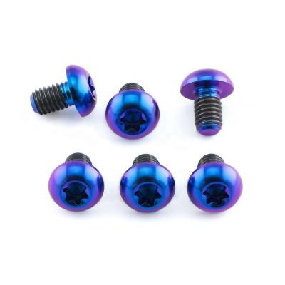 China Hot Industry / Auto Parts Turned Disc Print Car Titanium Bolts Button Head BBS Torx Rs Dress Up Bolt Titanium M5 Bolt New For Motorcycle for sale