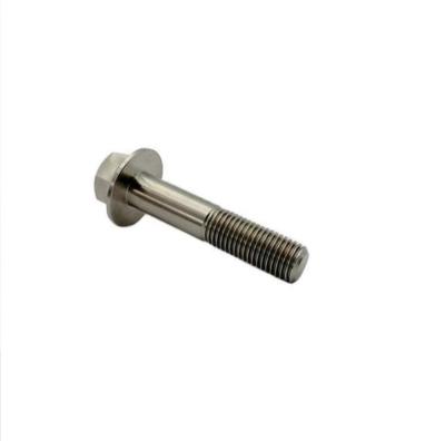 China Titanium Automobile Screw Bolts Din6921 Gr5 M6 M8 M10 Hex Flange Head Bolts For Motorcycle Titanium for sale