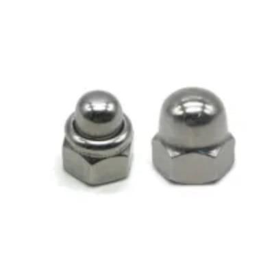 China Heavy Industry Titanium Alloy Gr2 Gr5 TC4 Hex Acorn Nut DIN 1587 Hex Dome Cap Nut for sale