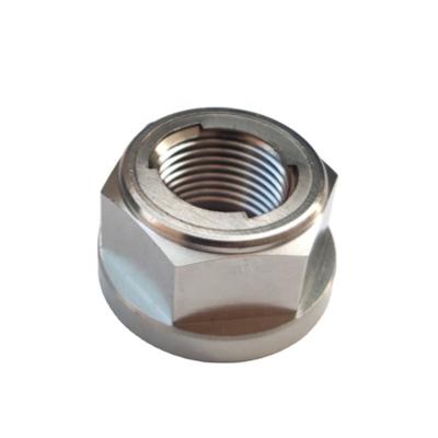 China High Quality Heavy Industry Titanium Alloy Flange All Metal Metal Insert Lock Nut For Bicycle Motorcycle for sale