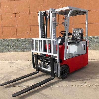 China Small radius 1.5ton 2ton 3 wheel counter balanced electric swing forklift for warehouse with narrow aisles for sale