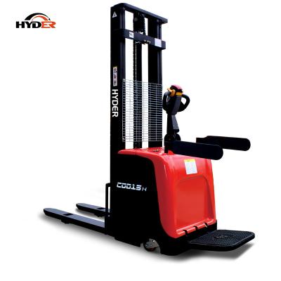 China Construction Material Stores Hyder Warehouse 1.5ton/2.0ton Electric Manual Pallet Stacker Pallet Stacker With PU Wheels for sale