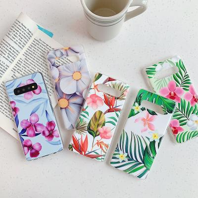 China Fashionable IMD TPU Flower Phone Case For Galaxy S10 Shiny Floral Phone Cover for sale