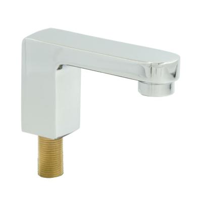 China Without Slide Bar Modern Deck Mounted Square Chrome Bathtub Water Spout Mixer Tap Solid Brass for sale