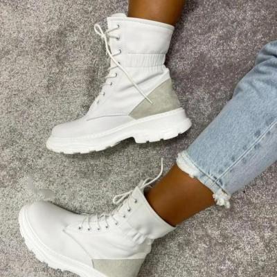 China Wholesale Lightweight Autumn European And American Style Ankle Motorcycle Platform Boots For Women for sale