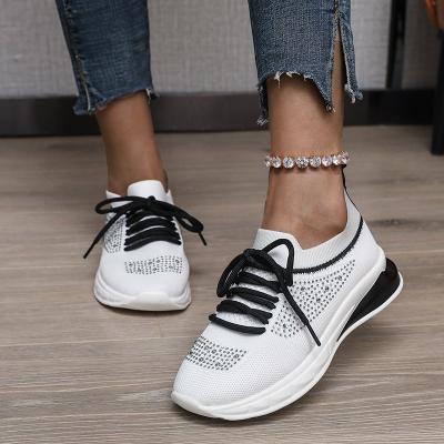 China Wholesale Fashion Trend Ladies Travel Casual Shoes Glitter Women Sneakers Outdoor Walking Shoes Custom Made for sale