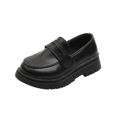 China Factory Price Round Unisex Slip On School Shoes Black Stylish Kids Shoes Kids Shoes For Boys Girls for sale