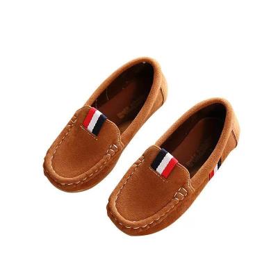 China New Round Bottom High Quality Soft Boys And Girls Solid Leather Children's Slippers Student Casual Shoes for sale