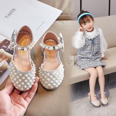 China New Baotou Summer Flat Rhinestone Princess Sandals Fashion Children's Women's Shoes for sale