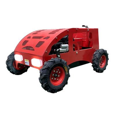 China 2021 High Torque Factory Gasoline Lawn Mower 4WD 4x4 Wheel Lawn Mower Robot Lawnmower for sale