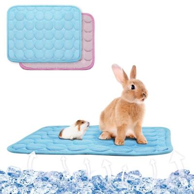 China Washable Travel Pet Sleep Cooling Cat Bed Pad Portable Ice Silk Pet Dogs Rabbits Mat Durable Soft Breathable Small for sale