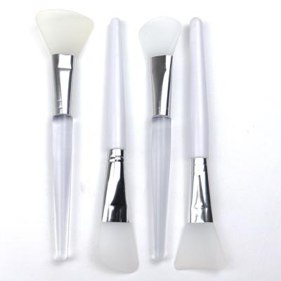 China New Eco-friendly 16.5cm 17cm Silicone Face Mask Brush With White Head SPA Soft Portable Tool Brush For Face Mask for sale