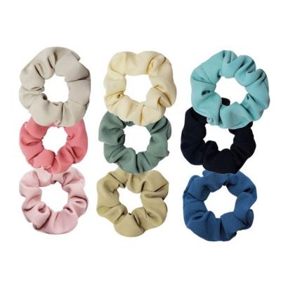 China Scrunchy Women's Hair Bands Elastic Hair Tie Cloth Large Intestine Hair Band Scrunchies Solid Colors Scrunchy Hair Band Headband Fashion for sale