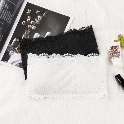 China Sustainable Lace Sexy Bodice Tube Top Underwear Bottoming With Chest Pad Bra With Three-breasted Female for sale