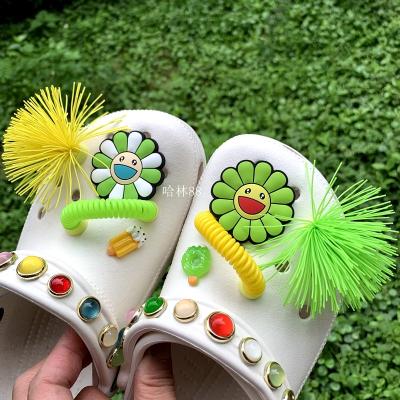 China Hot Sale Eco-friendly Dinosaur Accessories Designer Shoes Decoration For Boys Kids Boys Rubber Croc Charms for sale