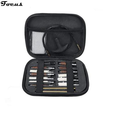 China 19pcs Universal Gun Cleaning Kit For Rifle Pistol Handgun Shooting Gun Brass Brushes and Cotton Brushes Tool Fit 22 357 38 9mm 40 for sale