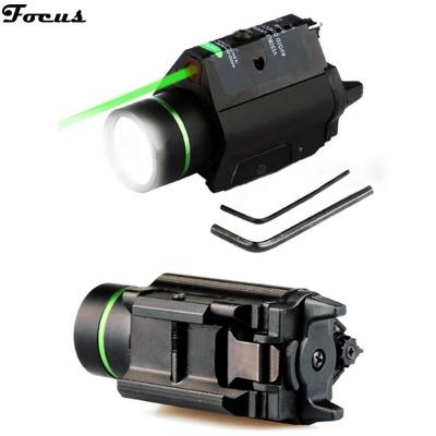 China New Aluminum Alloy Laser Sight 200LM LED Tactical Combo Green Flashlight 20mm Rail For Glocks Pistol for sale