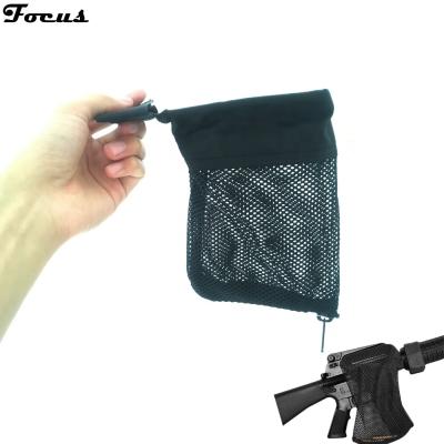 China Nylon Brass Cartridge Shell Catcher Mesh Black Shell Bag AR 15 Mesh Black Hunting Shell Bag for sale