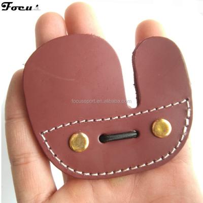 China Glove Tab Leather Protective Archery Finger Guard Pull Bow Archery Finger Guard Pad for Arrow for sale