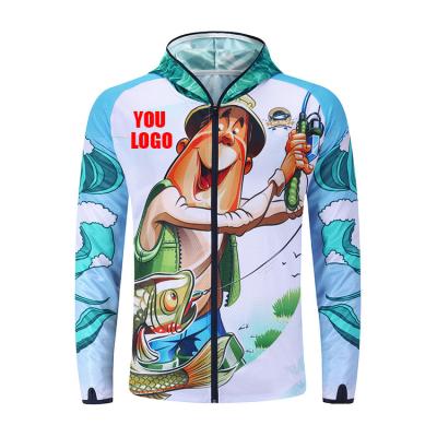 China Custom Antibacterial Your Design Sublimation Fishing Tank Top Long Sleeve Men Fishing Hoodie Shirts for sale