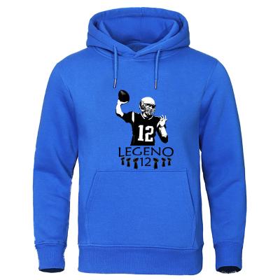 China Wholesale American Football Tom Brady Sweatershirts Print Legeno Anti-wrinkle 12 Bowl Hoodies Pullovers Tank Tops for sale