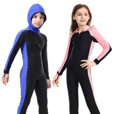 China Breathable Nylon Long Sleeves Kids Wetsuits Diving Suits For Boys/Girls Kids Rash Guard One Pieces Surfing Swim Snorkel Kids for sale