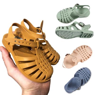 China Soft Non-slip Princess Shoes Kids Candy Jelly Beach Shoes Boys Casual Roman Summer Slippers Kids Sandals Light Toddler Babies for sale