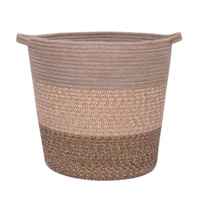 China Viable Toy Clothes Storage Basket Household Dirty Cotton and Bedroom Canvas Laundry Basket for sale