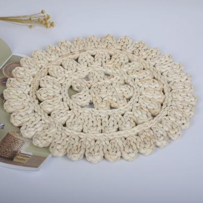 China Eco - Friendly Modern Woven Place Mats Round Braided Straw Placemats Customized Table Mat for sale