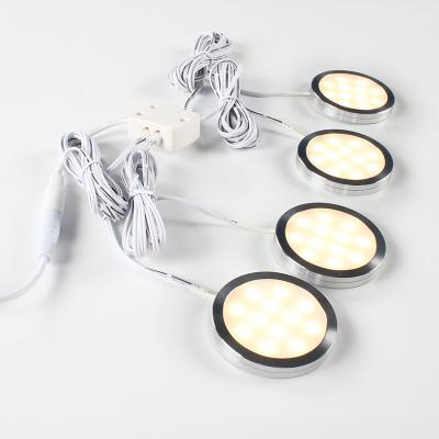 China Motorhome 8 Pcs / One Set 12v Led Lighting Sensor Light Kit LED Round Cabinet Lights L60mm x H7mm for sale