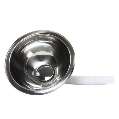 China Without Faucet RV Motorhome Caravan Parts Stainless Steel Round Hand Wash Basin RV Kitchen Sink for sale