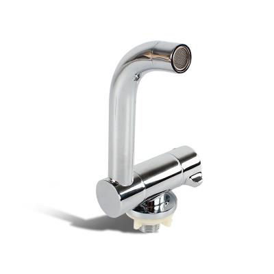 China Full Copper Valve Core RV Accessories Cold Single Handle Folding Faucet Only For Camper Room for sale