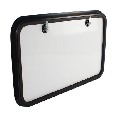 China Plastic RV Black View Outdoor Water Proof Door Caravan Hatch For Camper Room for sale