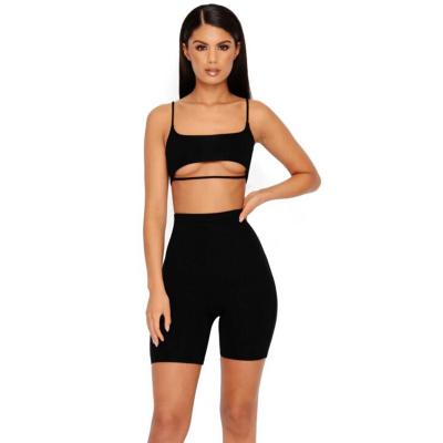 China 2022 QUICK DRY women's clothing gym wear hot-selling jogger set summer shorts two-piece set for sale