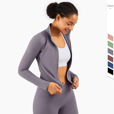 China Wholesale Breathable Fitness Yoga Wear Women's Running Jogger Long Sleeve Sportswear Jacket Zipper for sale