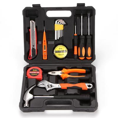 China Hand tools plastic toolbox storage case screwdriver hammer saw wrench socket hardware tools 24Pieces Hand Tools Set For Household for sale