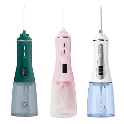 China Car 350ml OLED LCD Digital Display 150 PSI Portable Water Mouth Jet Flosser Dental Water Oral Cleaning Irrigator for sale