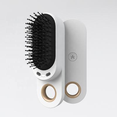 China Portable Comb Negative Ion Hair Straightening Comb Negative Ion Function High Quality White One Step Hair Dryer for sale