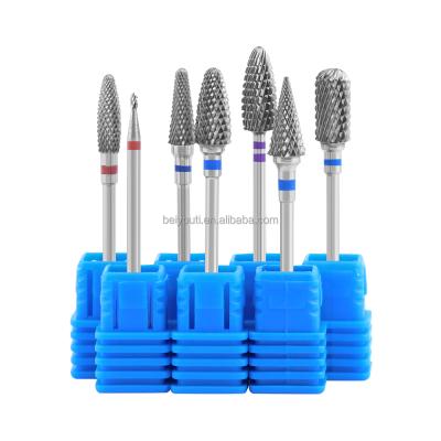 China Large Barrel Nail Bit Carbide Nail Drill Bit Manicure Drill For Milling Cutter Nail Files Protect for sale