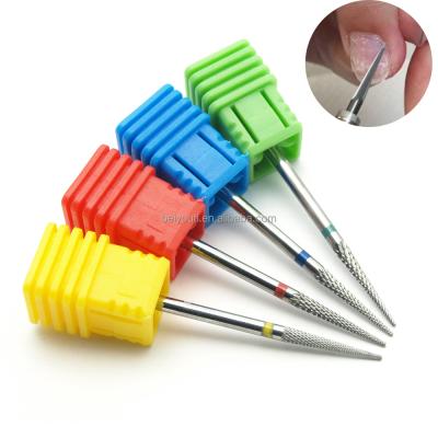 China High Quality And Antibacterial Professional Tapered 2.3mm Electric Cuticle Manicure File Nail Clean Polishing Diamond Bur Nail Drill Bit for sale