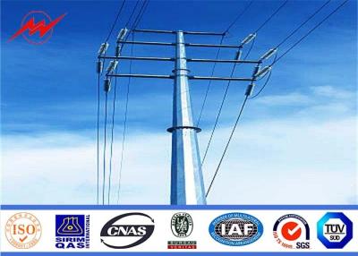 China Polygonal Electrical Power Pole Steel Utility Poles 50 Years Life Time for sale