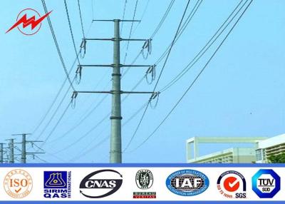 China Gr 65 11m 33kv Transmission Line Poles Steel Tubular Pole For Overhead Project for sale