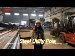 10M 2.5KN Steel Utility Pole Q345 material for Africa Electicity distribution power with galvanizati