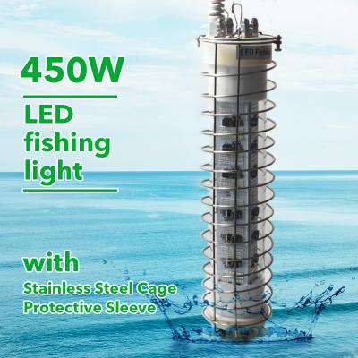 China PC+SUS316 Led Underwater Fishing Lights IP68 Led Underwater Boat Lighting 450 Wattage Marine Light for sale