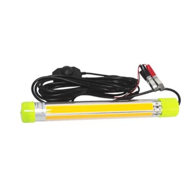 China Fish Collecting Fish Attracting 60W Green COB 12V Fish Fishing Attraction Underwater Lure LED Flashing Light Lamp for sale