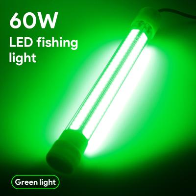 China DC12V Anti-pressure COB 60W LED Underwater Fishing Light Lamp For Attracting Fish IP68 for sale