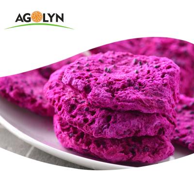 China AGOLYN Bulk Vacuum Dry Red Dragon Fruit Freeze Dried Pitaya Slice for sale