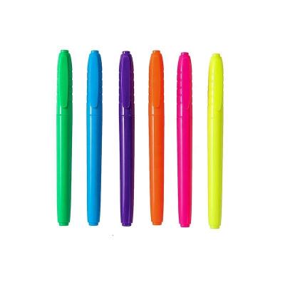 China Education Trainer High Quality Highlighter Bar Fluorescent Pen With 6 Colors Top School Supplies Stationery Luminous Pencil for sale